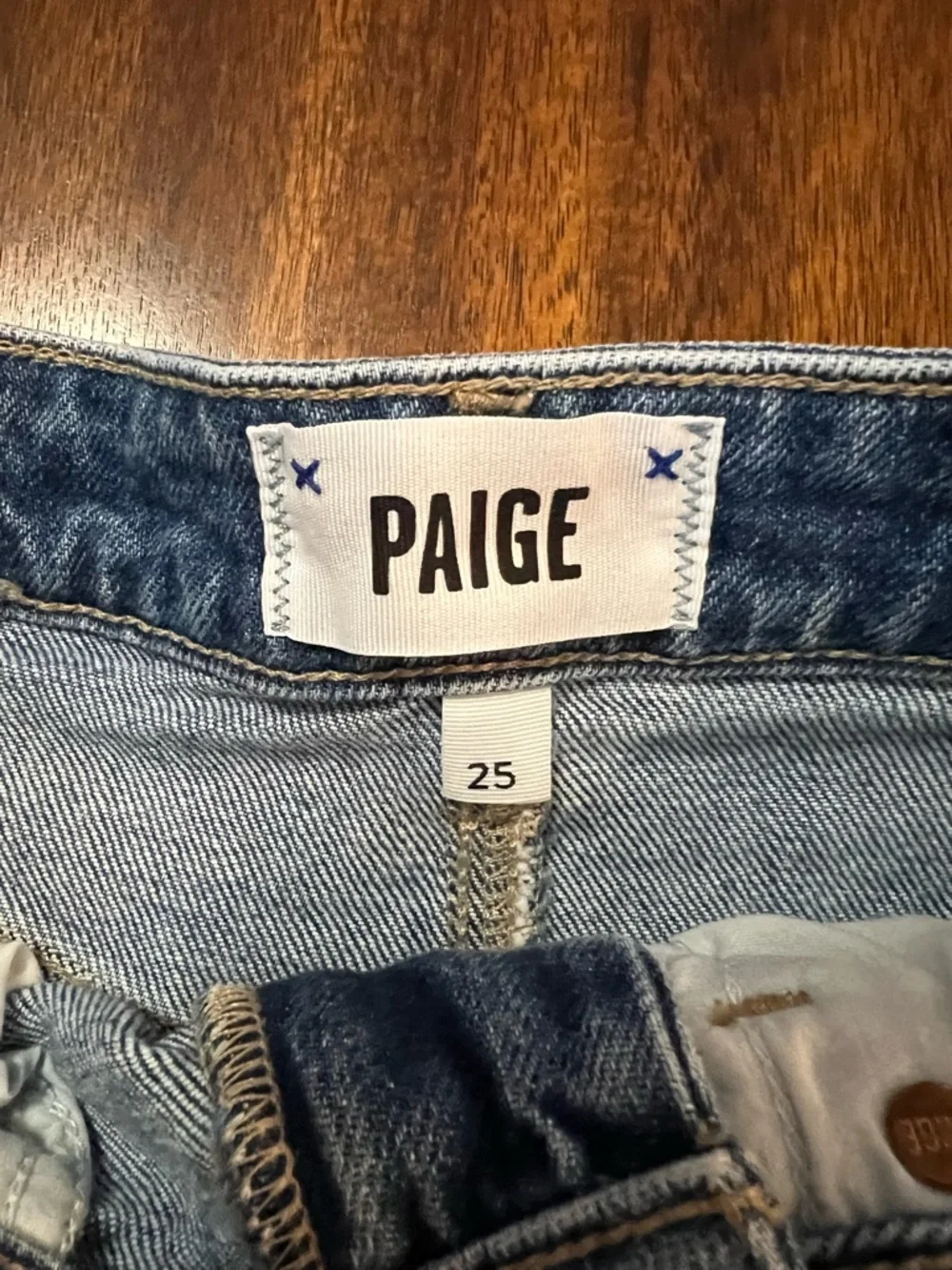 PAIGE Frayed Hem Distressed Denim Shorts - Dani - Picture 3 of 7